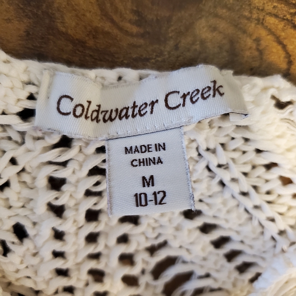 Coldwater Creek Ivory Crochet Sweater - Picture 4 of 6